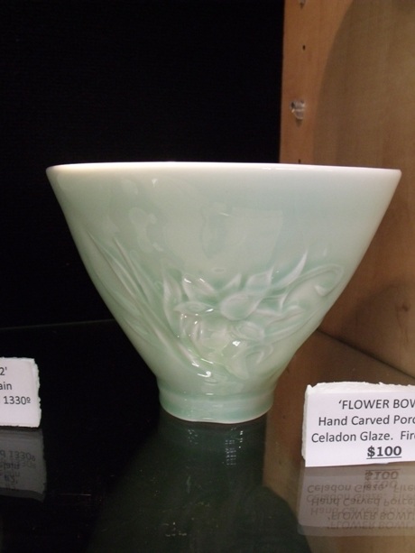 porcelain carved flower bowl